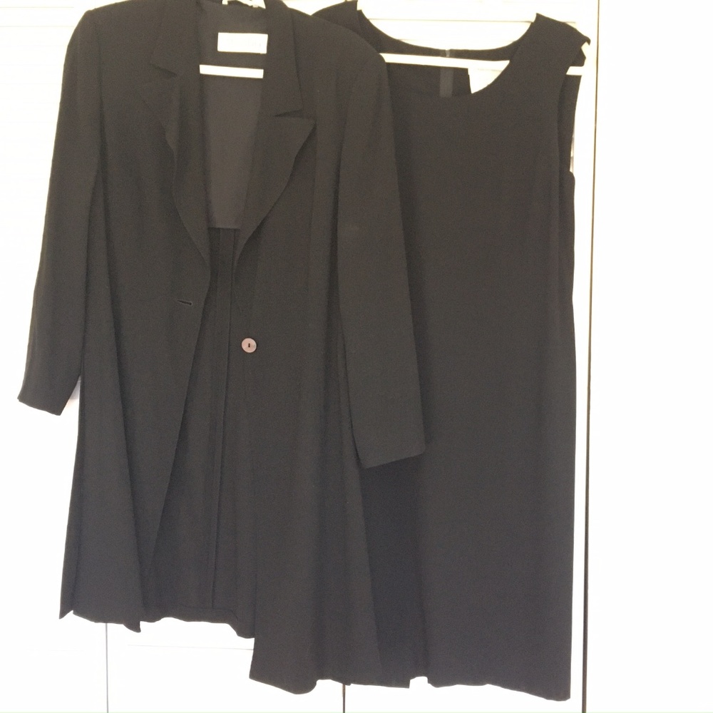 Max Mara Virgin Wool Dress Set (Size 12, black)